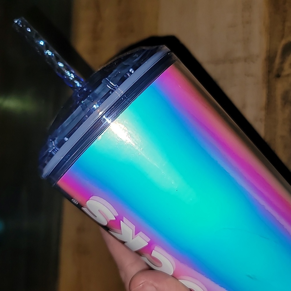Starbucks 2023 Iridescent Dome Venti Tumbler Dichroic Holographic Tumbler Cup - Picture 5 of 6